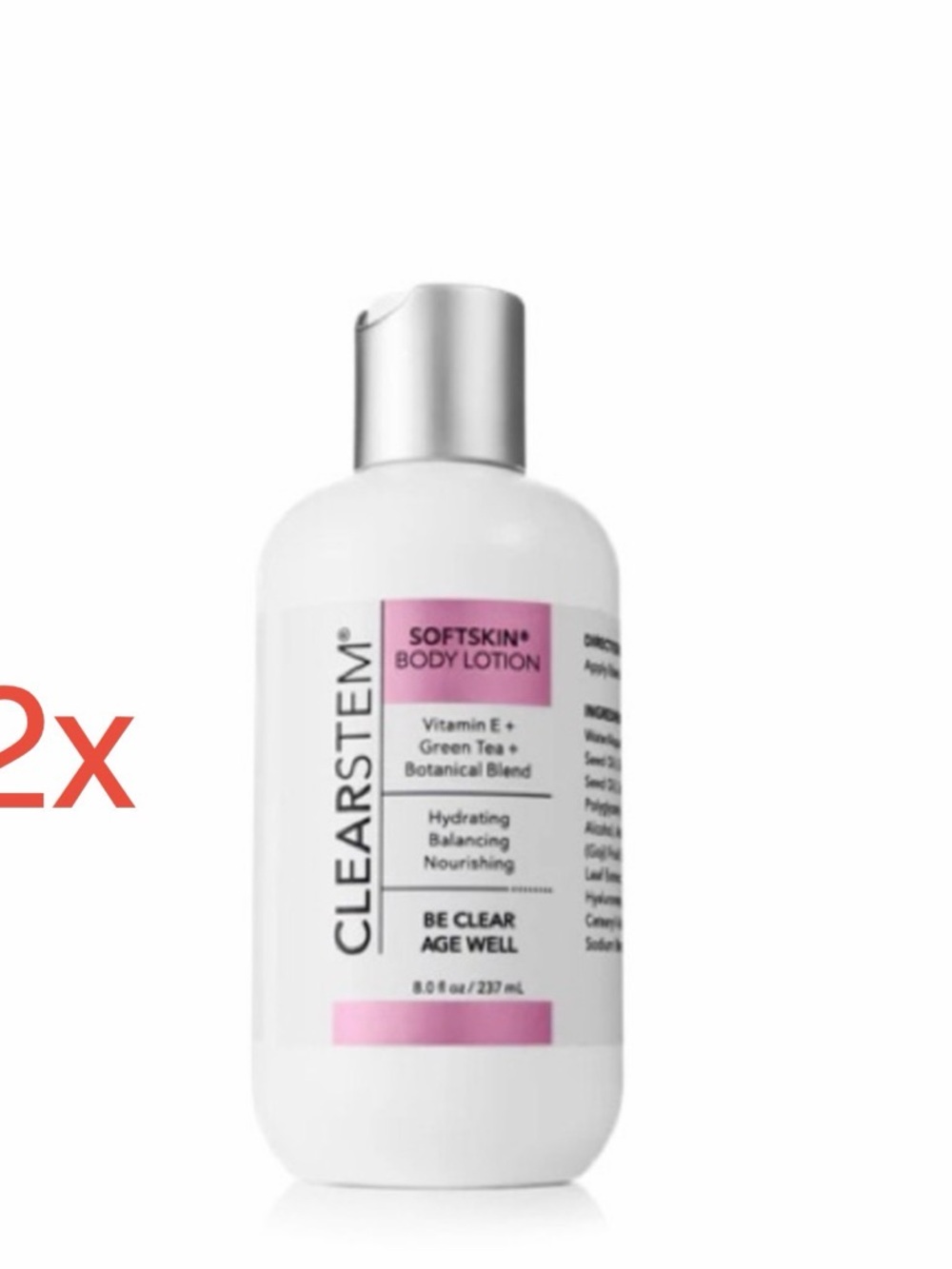 (2)x CLEARSTEM SOFTSKIN
Body Lotions NEW